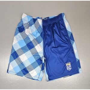 Loudmouth Kansas City Royals Gym‎ Shorts Mens Large Blue Plaid Baseball Sports